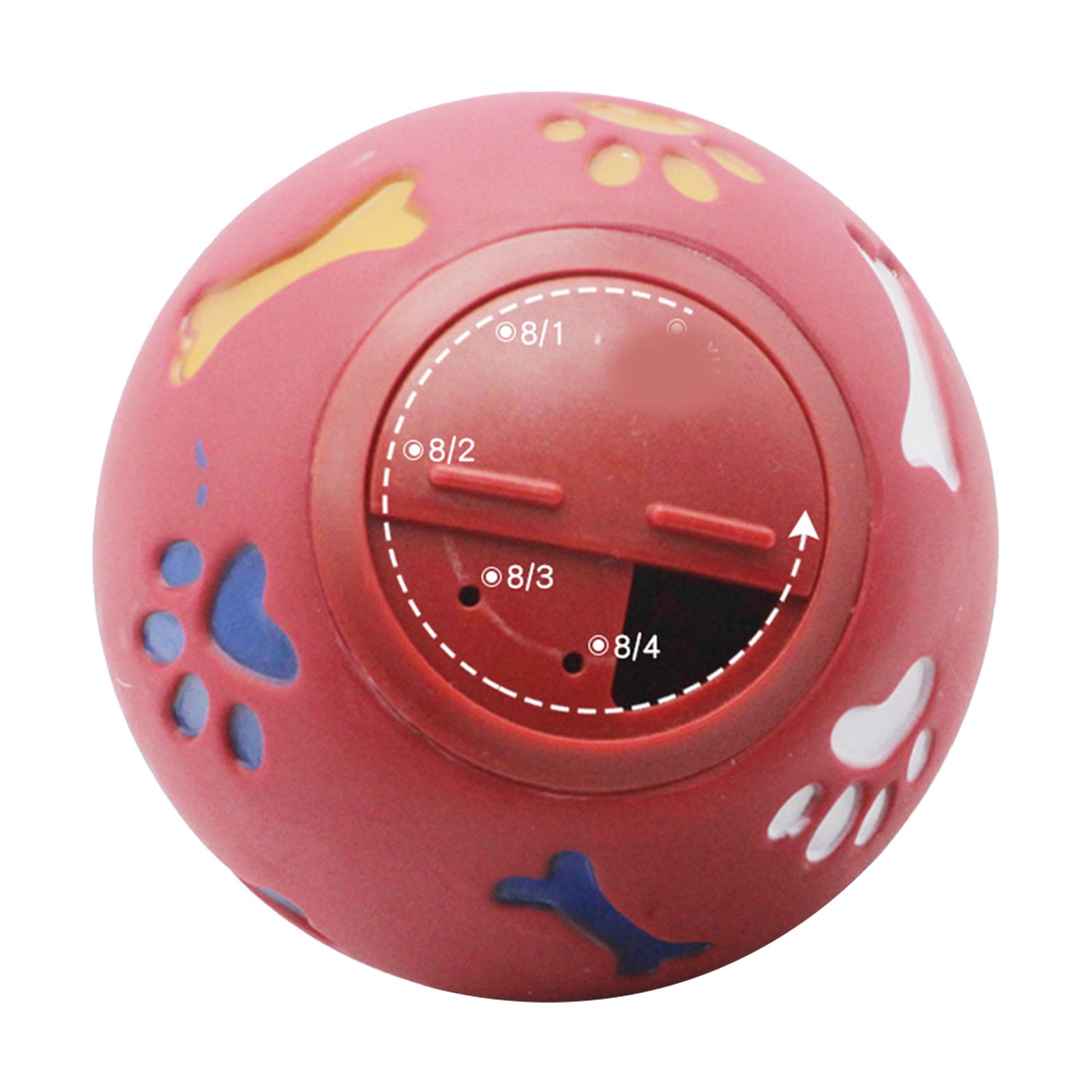 Rubber Treat Dispensing Dog Toy - Hundesnack-Spender-Ball, Verstellbarer Kauball für Langsames Fressen,