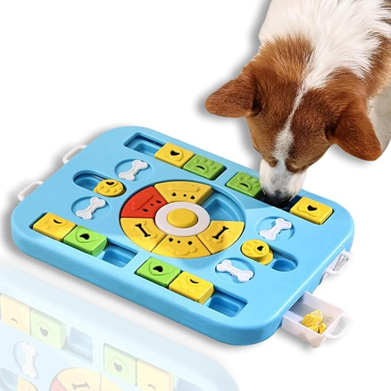 Interactive Squeaky Plush Dog Toy - Interaktives Hunde-Puzzle-Spielzeug für große, mittelgroße, kleine