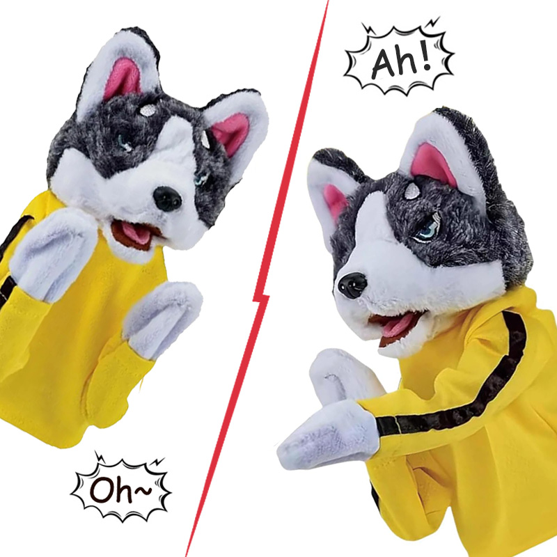 Kind Kung Fu Husky Handschuhe  – Interactive Squeaky Plush Dog Toy Bewertung und Preis
